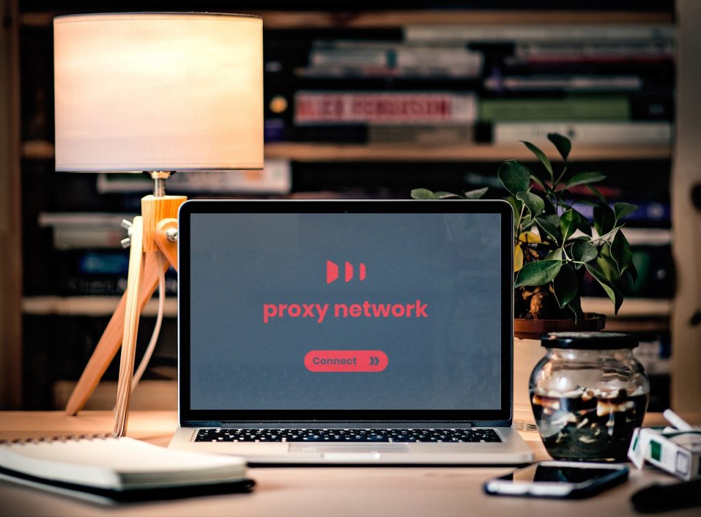 Proxy Network Displayed on the Laptop