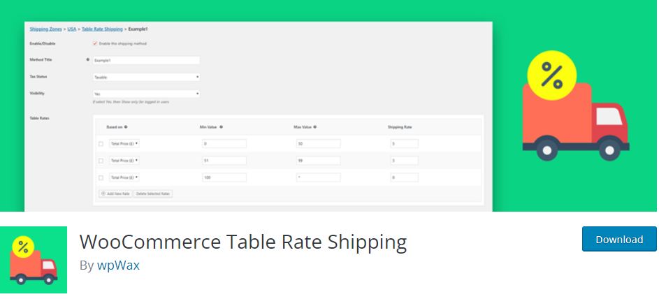 WooCommerce Table Rate Shipping