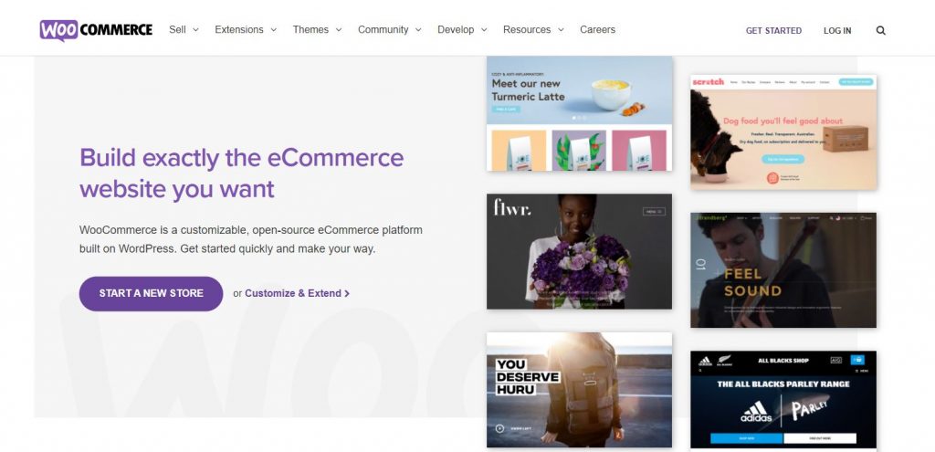 WooCommerce landing page