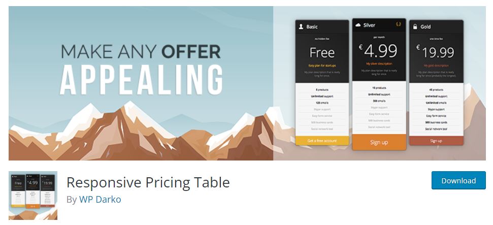 Responsive Pricing Table