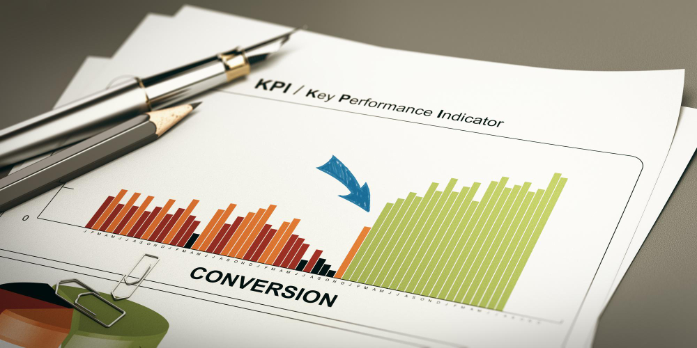 Paper Sheet With Conversion Rates Statistics and Rapid Performance