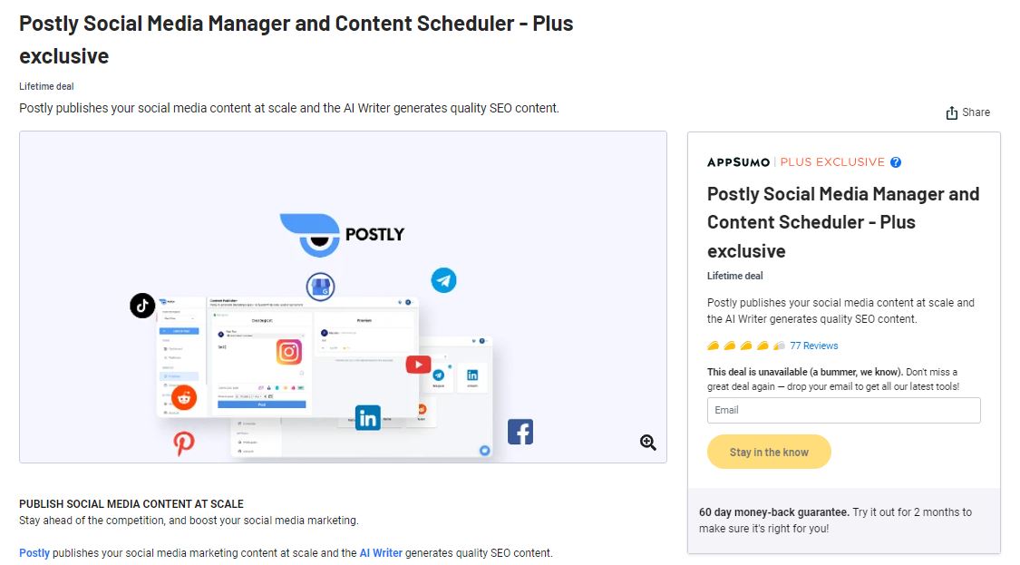 Postly Social Media Manager and Content Scheduler