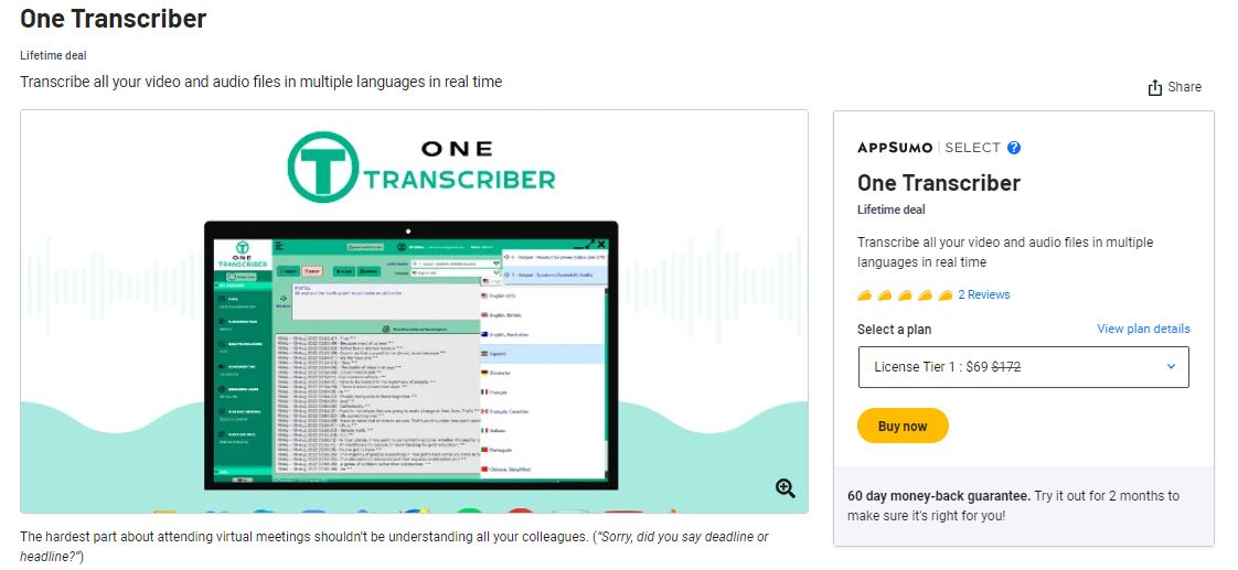 One Transcriber